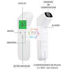 Termômetro infravermelho + Oxímetro de dedo